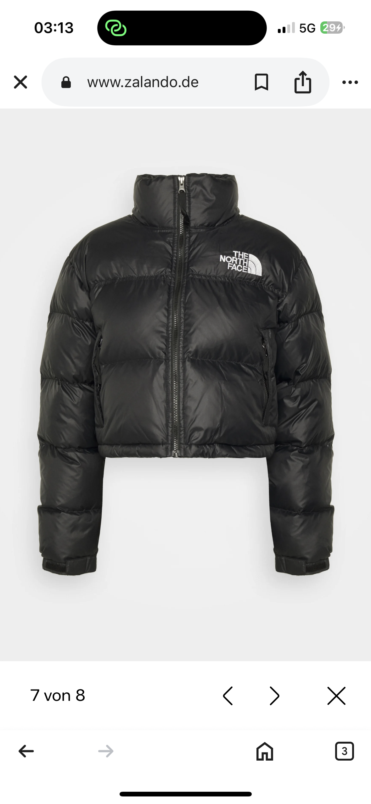 The North Face – Nuptse Jacke – Kurz geschnitten